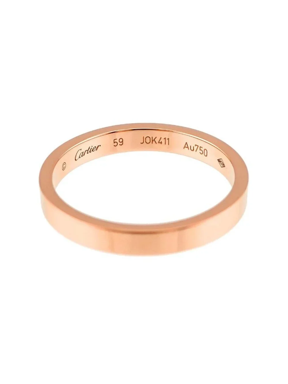 Cartier C de Cartier 59 Ring Width 18k PG Pink Gold 750